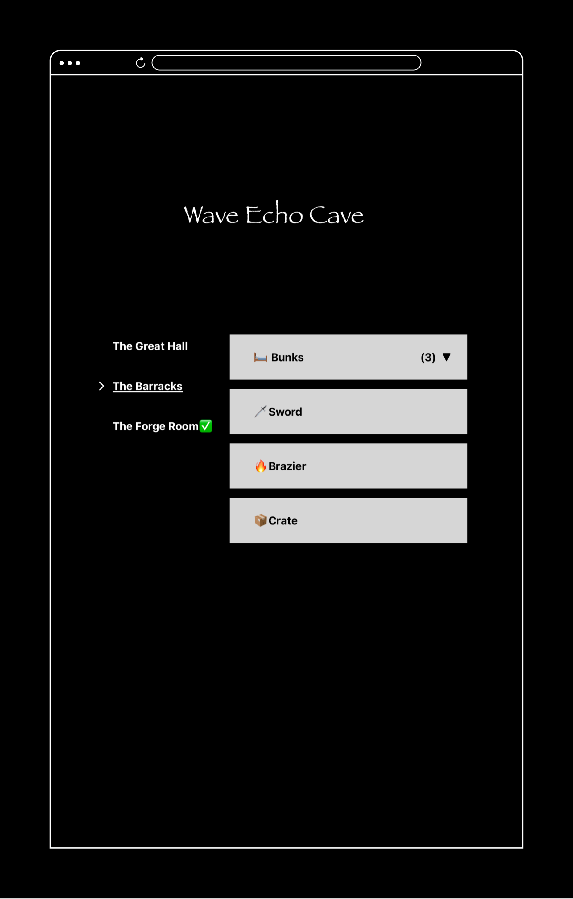 "A screen from version 1. Full description pending. Sorry."